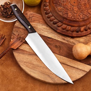 Cuchillo de cocina personalizado hecho a mano, cuchillo de chef de acero inoxidable con mango de madera para cortar carne, la mejor idea de regalo. - Product Image 5