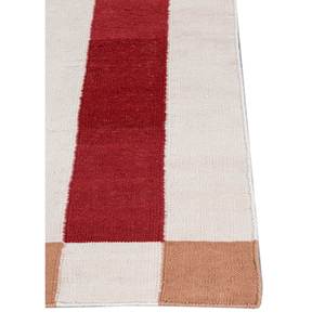 พรมขนสัตว์ทอแบบเรียบสีงาช้าง Adwl-1278 พรมลายทางผ้าฝ้ายออร์แกนิกผสมปอกระเจาสำหรับบ้าน ห้องนั่งเล่น ห้องนอน รูปทรงสี่เหลี่ยมผืนผ้า ลายทางสำหรับห้องโถง - Product Image 4