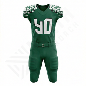High Quality Breathable Compression <b>Wear</b> 7v7 Football Uniform Set 100% Polyester Fully Printed Custom Size <b>Performance</b> Team <b>Wear</b> - Product Image 1
