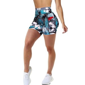 Leggings Capri da donna pantaloni da Yoga da palestra a vita alta con tasche in Spandex/Nylon collant da allenamento per Fitness Running-fornitura ODM - Product Image 4