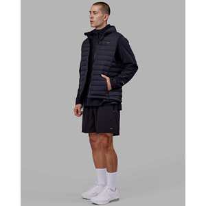Veste d'entraînement fonctionnelle imperméable pour homme Fitstop - Noir, zippée, style streetwear sportif - Product Image 4