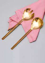 Cuillère à fourchette en laiton la plus vendue et cuillère en laiton poli brillant et de meilleure qualité fourchette en laiton de taille personnalisée pour la salade - Product Image 5