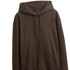 Sudadera con capucha marrón oscuro para hombre, ropa de calle, jersey de gran tamaño, sudadera informal de lana con capucha, trajes de invierno cálidos de algodón suave - Product Image 2