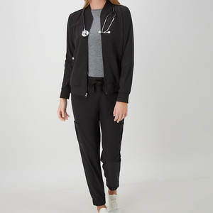 Chaqueta Médica con Cuello Mao al por Mayor, Uniforme Médico de Manga Larga con Puños y Bolsillos, Ropa de Hospital para Doctores y Enfermeras de Fábrica - Product Image 1