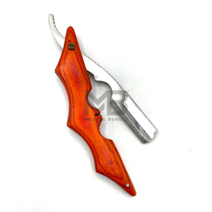 มีดโกนหนวดทรงตรงแบบใหม่สำหรับผู้ชาย ด้ามไม้กุหลาบอย่างดี พร้อมใบมีดขัดเงา มีดโกนสำหรับช่างตัดผม ใบมีดเดี่ยว - Product Image 4