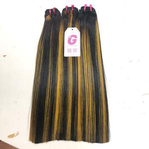 Mèches naturelles vierges avec racines, cheveux bruts non traités, vierges et alignés, tissage en os, couleur lisse - Product Image 1