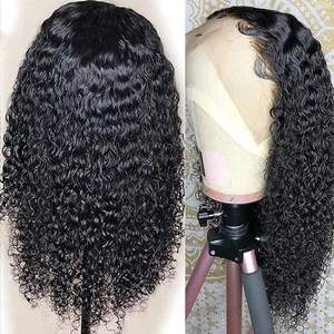 Cheveux indiens bruts Hd avec fermeture frontale en dentelle Cuticule alignée Cheveux humains Transparent Hd Lace Front perruques birmans bouclés pour les femmes noires - Product Image 1