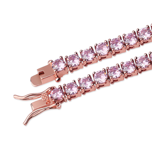 Bijoux fins de qualité supérieure, chaînes tennis en or 14 carats, 18 carats, or rose, diamants de laboratoire cultivés CVD à 7 points, certifiés IGI, hip hop - Product Image 3