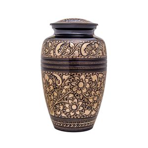 Urna de cremación de latón fundido para cenizas humanas, urnas para adultos hechas a mano antiguas de plata de la mejor calidad, urnas al por mayor, suministros funerarios - Product Image 6