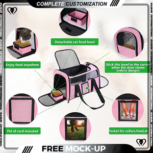 กระเป๋าเป้สะพายหลังสำหรับใส่แมวแบบพกพาตาข่ายระบายอากาศได้ดีอเนกประสงค์กระเป๋าใส่สัตว์เลี้ยงกระเป๋าสำหรับใส่สัตว์เลี้ยงสุนัขแมวกระเป๋าเดินทางสำหรับสัตว์เลี้ยงสุดหรู - Product Image 6