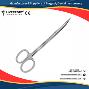 Steven Tenotomy 4,5 "Tijeras de acero curvo Crv Supper Sharp Instrumentos de rinoplastia de plástico quirúrgico Tijera autoclavable CE - Product Image 5