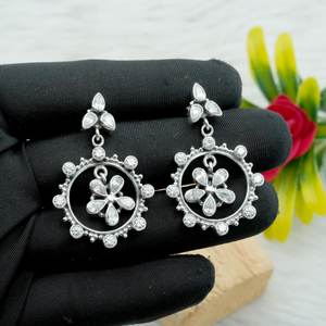 Pendiente de Plata de Ley 925, circonita Natural y piedras preciosas CZ, joyería hecha a mano para ella, regalo de moda, 2017 - Product Image 3