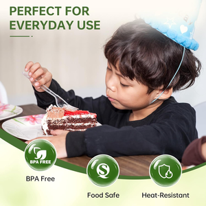 Ensemble de couverts en plastique robuste, jetables, sans BPA, résistants à la chaleur, pour fêtes, mariages, remises de diplômes - Product Image 3