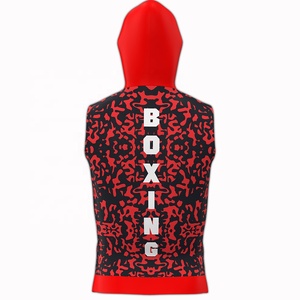 Sudadera Profesional de Boxeo sin Mangas, con Capucha, de Forro Polar que Absorbe la Humedad, de Secado Rápido, Transpirable, Ecológica, Unisex, para Entrenamiento en Gimnasio, Uso en Invierno - Product Image 3