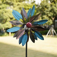 Tournesol en métal avec finition peinte résistante aux intempéries pour la décoration de jardin extérieur