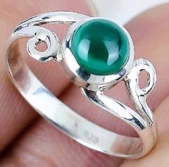 Hot Selling Natural Malachite Gemstone <b>Ring</b> Vintage Silver Plated Handmade <b>Ring</b> Trendy 925 Sterling Silver Fine Jewelry <b>Ring</b> - Product Image 2