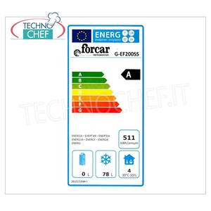 Congelador Comercial Forcar de 130 Litros, Equipo de Refrigeración para Cocina, Estático, con Evaporación Fija, Estantes para Asar, Temperatura Controlada - Product Image 1