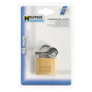 กุญแจทองเหลือง แบบมาตรฐาน ขนาด 40 มม. แพ็คบลิสเตอร์บรรจุ 1 ชิ้น งานหนัก - Product Image 2