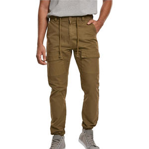 Mezcla de algodón Cargo Jogger pantalones para hombres con piernas cónicas puños elásticos y ropa de calle moderna - Product Image 1
