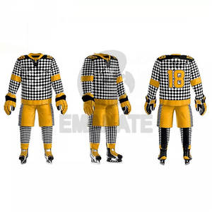 Uniformes de Hockey sobre Hielo Sólidos, Tela 100% Poliéster, Secado Rápido, Transpirable, Antibacteriano, Construcción Duradera para Competencia - Product Image 1