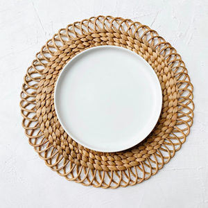 Boho Flower Natural <b>Placemats</b> Eco friendly products Made in Vietnam Table decoration <b>Woven</b> <b>Placemat</b> Wholesale - Product Image 2