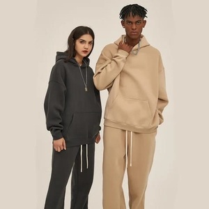 ชุดวอร์มพิมพ์ลายสำหรับผู้ชายชุดวอร์มและกางเกงมีฮู้ดผ้าคอตตอนแบบสั่งทำลายตะเข็บตัดกันชุดวอร์มพิมพ์พัฟสำหรับผู้ชาย - Product Image 5