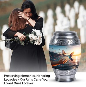 โกศนกฮัมมิงเบิร์ดสำหรับตกแต่งขี้เถ้าของมนุษย์ทันสมัยโกศโลหะขี้เถ้าสำหรับผู้ใหญ่กำหนดเองสำหรับขี้เถ้าศพ - Product Image 2