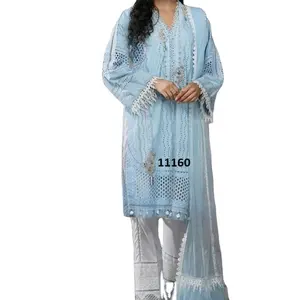 Pakistani sche genähte, nicht genähte Leinen anzüge für Damen kollektion Salwar Kameez für Damen India Surat