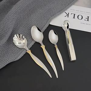 Ensemble de couverts à manche incurvé modeste, parfait pour les dîners formels, les hôtels, les restaurants, les présentations de table élégantes et le style d'événements à domicile - Product Image 4