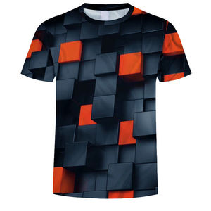 Venta caliente transpirable sublimación hombres impresión camiseta cómoda ropa de calle servicio OEM cómoda impresión camiseta hombres - Product Image 5