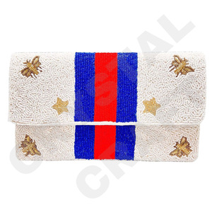 Sac de soirée de luxe pour femmes styliste Sacs à main à bandoulière et à motifs floraux personnalisés et perlés pour les fêtes - Product Image 3