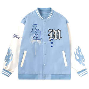 2025 Top Trending Stylish Bomber Custom Winter Men Bordado College Baseball chaqueta para hombres - Product Image 1