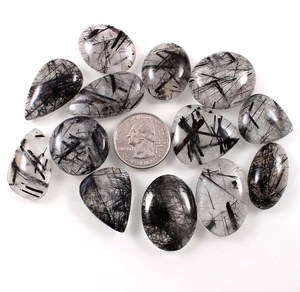 หินควอตซ์พลอยทับทิมสีดำธรรมชาติสำหรับทำเครื่องประดับ - Product Image 6