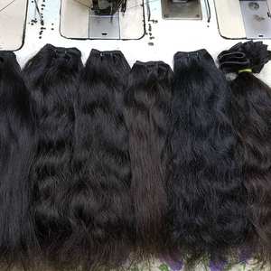 Extensions de cheveux humains indiens bruts de qualité supérieure Perruque naturelle Weave Machine Trame Bundles Wholesale Export - Product Image 3
