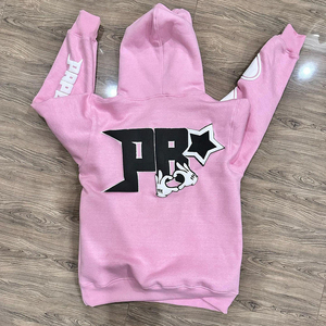 Sweat à capuche zippé intégral imprimé en coton épais pour femmes mode personnalisée OEM Streetwear saison d'hiver fabriqué au Pakistan - Product Image 6