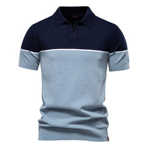 NOVEDAD DE VERANO 2025, POLO de punto de manga corta para hombre, camisas informales de punto con solapa de manga corta para hombre - Product Image 3