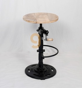 Ghế Quán <span class=keywords><strong>Bar</strong></span> Khách Sạn Nhà Hàng Giá Rẻ Kiểu Ca Sĩ Giá Rẻ Bằng Gang Đúc & Gỗ Cứng Phong Cách Mỹ Có Thể Điều Chỉnh Xoay Chiều Cao - Product Image 3