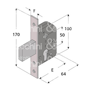 ตัวล็อคพร้อมอุปกรณ์ล็อคไม่รวมรูปทรงกระบอก - Product Image 1
