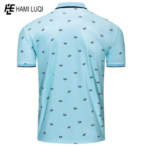 เสื้อเชิ้ตผู้ชายคุณภาพสูงขายส่ง สีพื้น ปักโลโก้ได้ตามต้องการ เสื้อกอล์ฟแบบเป็นทางการ ผ้าโพลีเอสเตอร์/คอตตอน ถักทอ แห้งเร็ว แขนสั้น - Product Image 3