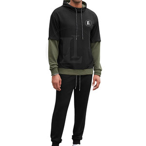 New Arrival 100% Cotton Winter Hooded Casual Solid Breathable Lightweight <b>Pullover</b> <b>Men</b> Tracksuit Best Selling Custom Made - Product Image 4