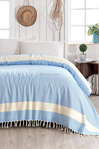 Manta de Toalla Turca con Diseño de Diamantes, 100% Algodón, Colección Clásica, Manta para Cama - Product Image 4