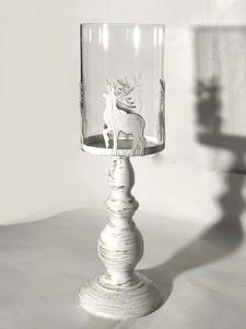 Bougeoir de renne sur le thème de Noël avec couvercle en verre pour centre de table de décoration intérieure ou affichage saisonnier - Product Image 5