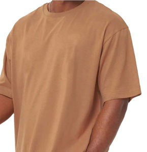 T-shirt surdimensionné Boxy Fit 100% coton Streetwear à épaules tombantes pour hommes, logo personnalisé, boîte de culture simple de qualité de luxe - Product Image 1