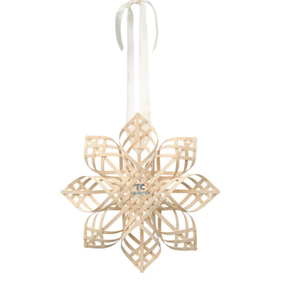 ไม้ไผ่สานด้วยมือเกล็ดหิมะเครื่องประดับแบบแขวนงานหัตถกรรมไม้ไผ่ดาวสำหรับตกแต่งคริสต์มาส - Product Image 3