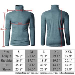 OEM Premium Quality <b>Men's</b> Slim Fit Soft Turtleneck Long Sleeve Pullover Lightweight T-Shirt for <b>Men</b> - Product Image 6