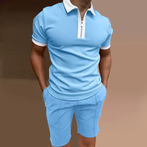 Men's for <b>Shirt</b> Set Two Piece Casual Breathable Summer <b>Long</b> <b>Sleeve</b> 100% Cotton Front Logo - Product Image 5