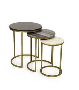 Mesa auxiliar de madera de metal única hecha a mano, mesa de centro de tamaño personalizado decorativa moderna para el hogar, muebles de sala de estar - Product Image 1