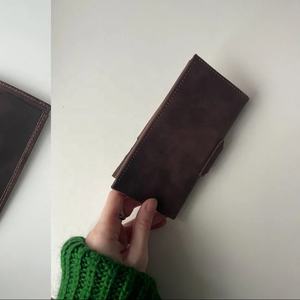 Organizador de talonario de chequera largo de regalo Vintage de cuero auténtico Unisex, Cartera de viaje para hombre estándar, monedero de viaje para hombre, 2017 - Product Image 1