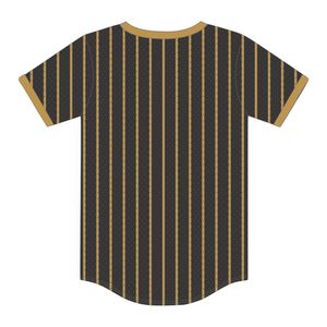เสื้อเบสบอลสีดำ pinstripe เสื้อ100% โพลีเอสเตอร์ตาข่ายอัลฟาเสื้อพี่น้องปักโลโก้ออกแบบได้ตามต้องการ - Product Image 3