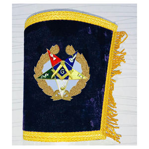 Grand Patron Tablier col et poignets Violet Maçonnique Regalia - Product Image 5